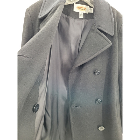 Vintage‎ Talbots Blue Double Breasted Academia Peacoat - Picture 11 of 15